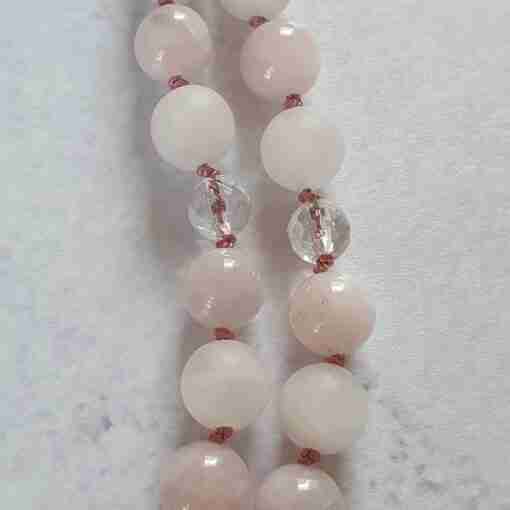 Manganocalcit-Rosenquarz-Mala – Bild 7