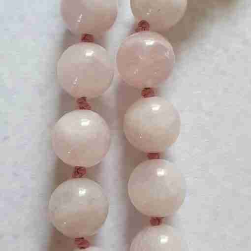Manganocalcit-Rosenquarz-Mala – Bild 9