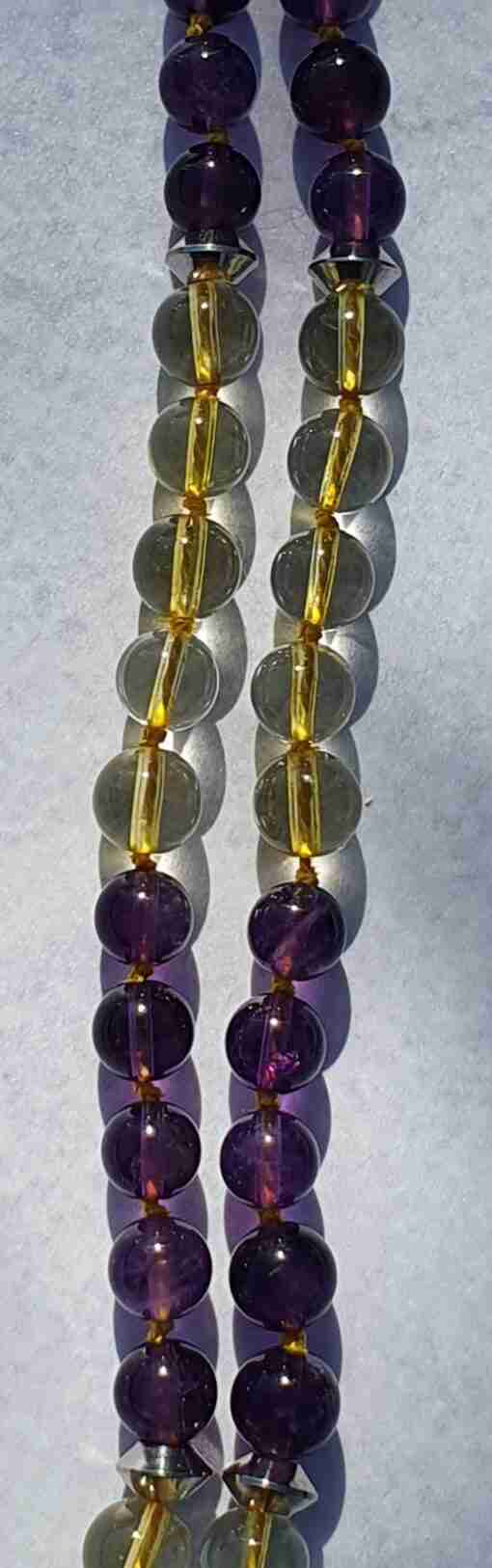 Amethyst-Citrin-Mala – Bild 8