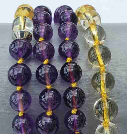 Amethyst-Citrin-Mala – Bild 2