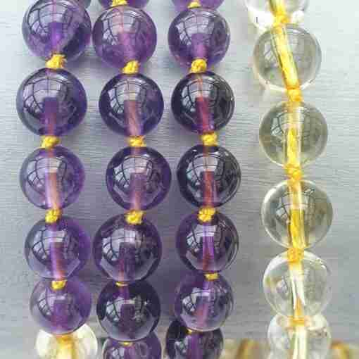 Amethyst-Citrin-Mala – Bild 11