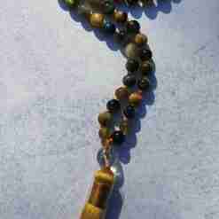 Goldene und Blaue Tigeraugen-Mala