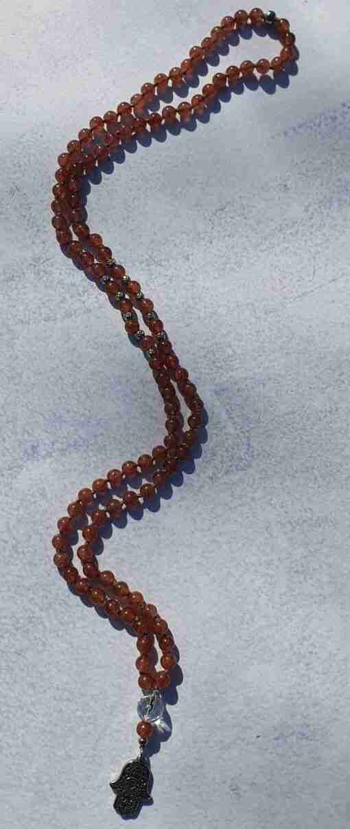 Erdbeerquarz-Mala – Bild 3