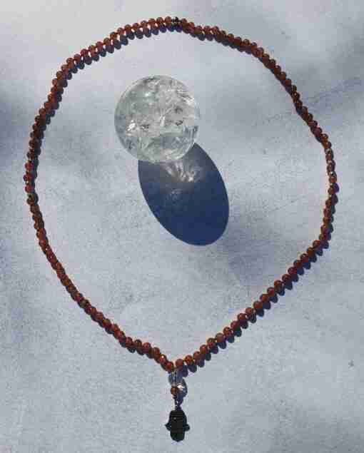 Erdbeerquarz-Mala – Bild 4