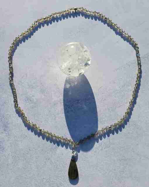 Labradorit-Mala (1) mit tropfenförmigem Labradorit-Anhänger – Bild 4
