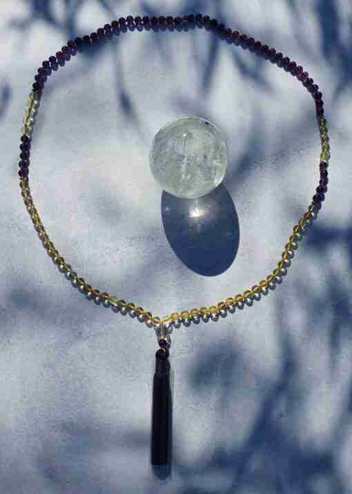 Amethyst-Citrin-Mala – Bild 4