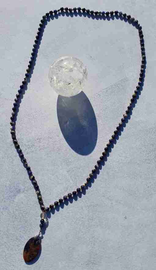 Sodalith (mit Calcit) -Mala – Bild 4