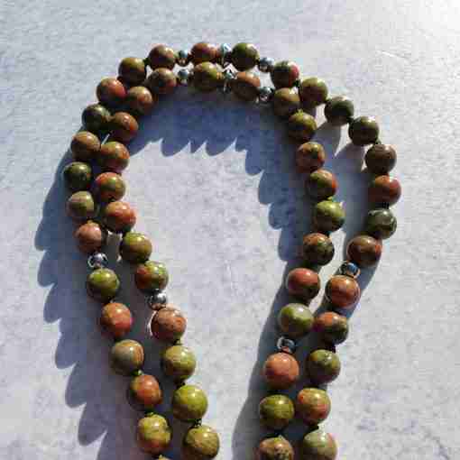 Unakit-Mala mit einem Unakit-Blatt + Armband – Bild 8