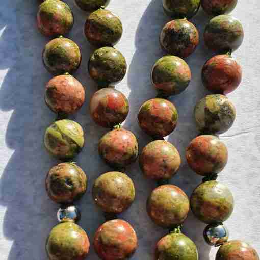 Unakit-Mala mit einem Unakit-Blatt + Armband – Bild 9