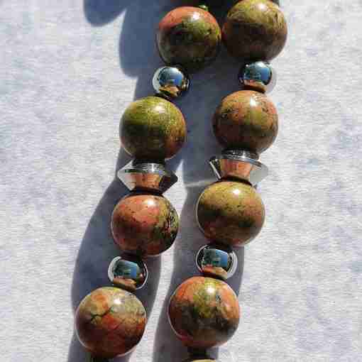 Unakit-Mala mit einem Unakit-Blatt + Armband – Bild 10