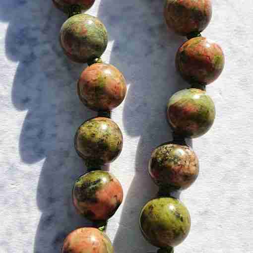 Unakit-Mala mit einem Unakit-Blatt + Armband – Bild 11