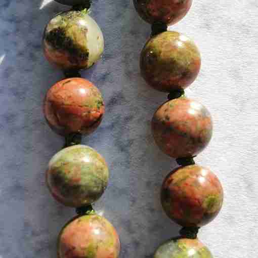 Unakit-Mala mit einem Unakit-Blatt + Armband – Bild 13