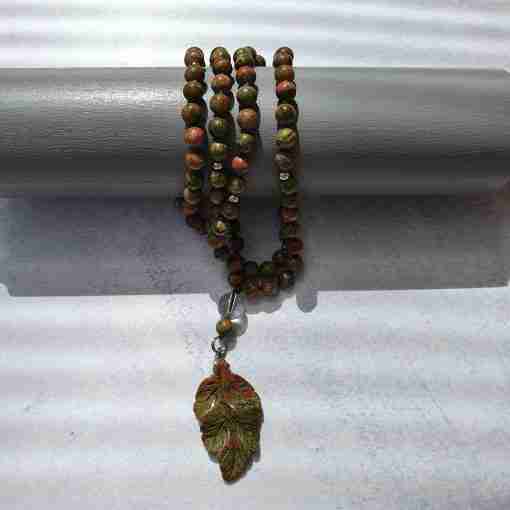 Unakit-Mala mit einem Unakit-Blatt + Armband – Bild 14