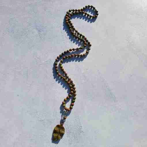 Unakit-Mala mit einem Unakit-Blatt + Armband – Bild 3