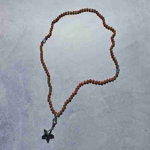 Pfirsichfarbene Mondstein-Mala – Bild 4