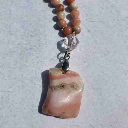 Rosafarbene Opal-Mala – Bild 5