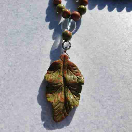Unakit-Mala mit einem Unakit-Blatt + Armband – Bild 5