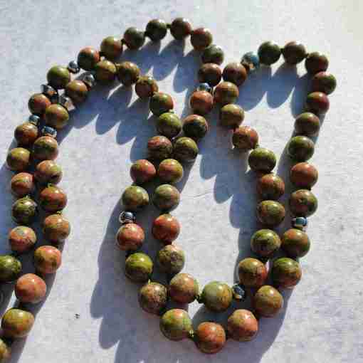 Unakit-Mala mit einem Unakit-Blatt + Armband – Bild 7
