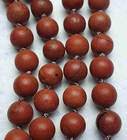 Rote Jaspis-"Amulettstein"-Mala – Bild 10
