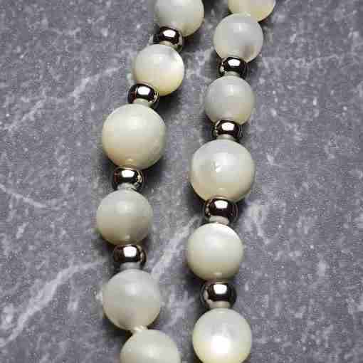 Perlmutt-Abalone-Mala + Armband – Bild 11