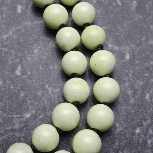 Zitronenmagnesit-Mala mit Zitronenmagnesit-Anhänger und Armband – Bild 11