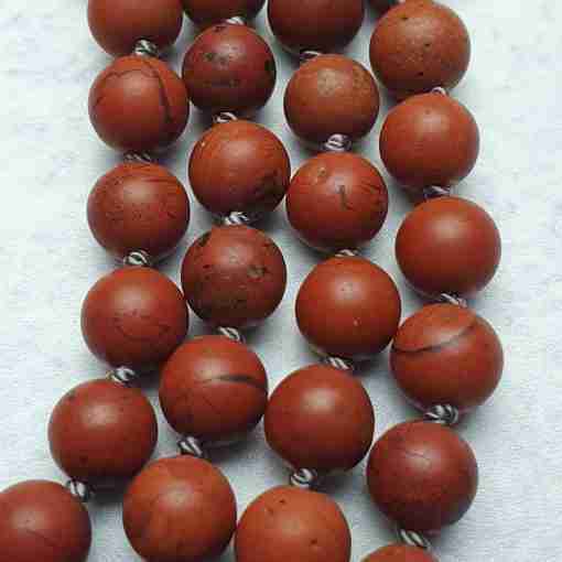 Rote Jaspis-"Amulettstein"-Mala – Bild 11