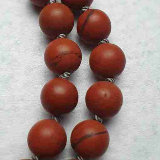 Rote Jaspis-"Amulettstein"-Mala – Bild 13