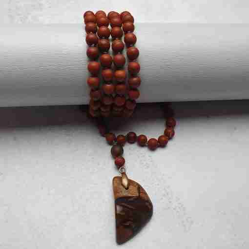 Rote Jaspis-"Amulettstein"-Mala – Bild 14