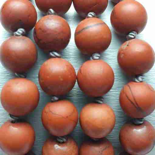 Rote Jaspis-"Amulettstein"-Mala – Bild 15