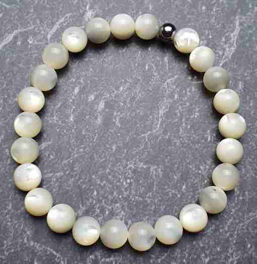 Perlmutt-Abalone-Mala + Armband – Bild 16