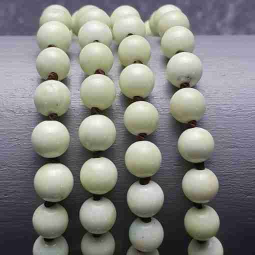 Zitronenmagnesit-Mala mit Zitronenmagnesit-Anhänger und Armband – Bild 2