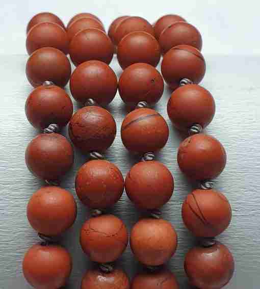 Rote Jaspis-"Amulettstein"-Mala – Bild 2