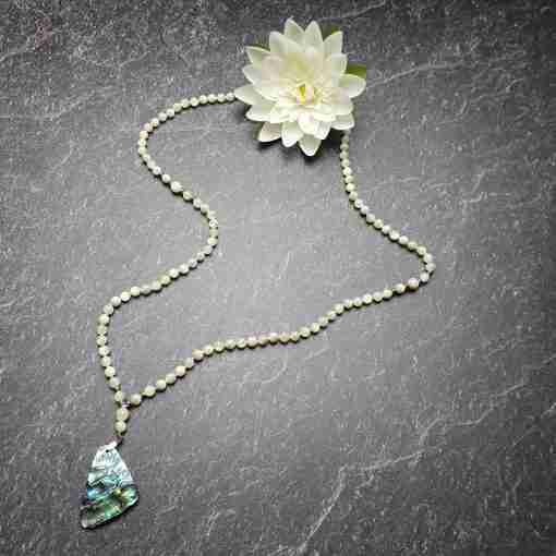 Perlmutt-Abalone-Mala + Armband – Bild 5