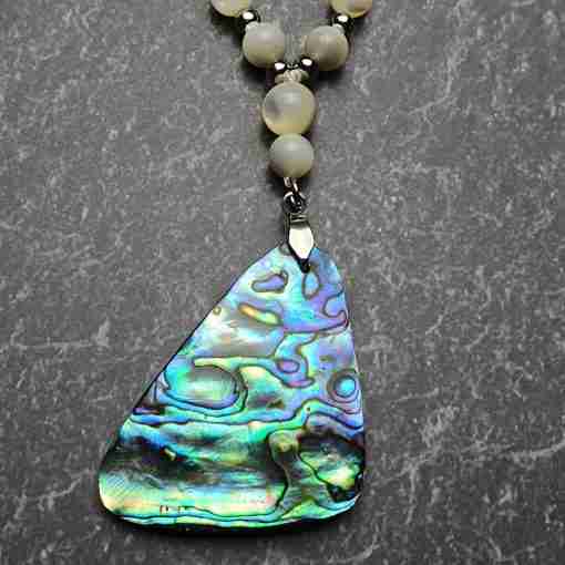 Perlmutt-Abalone-Mala + Armband – Bild 6