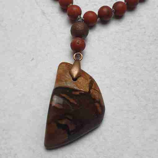 Rote Jaspis-"Amulettstein"-Mala – Bild 6