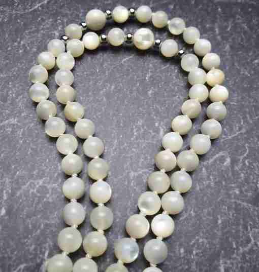 Perlmutt-Abalone-Mala + Armband – Bild 8