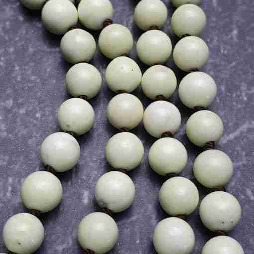 Zitronenmagnesit-Mala mit Zitronenmagnesit-Anhänger und Armband – Bild 9