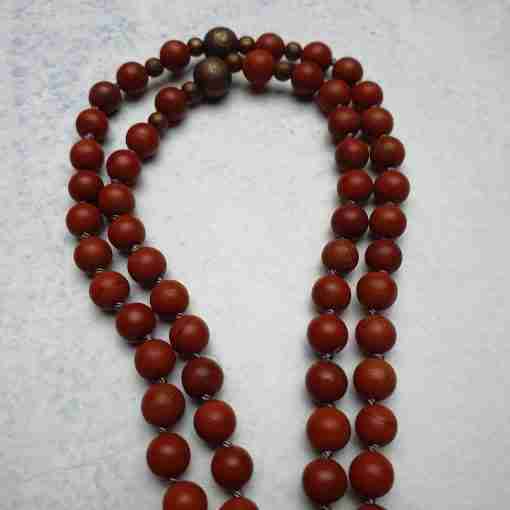 Rote Jaspis-"Amulettstein"-Mala – Bild 9
