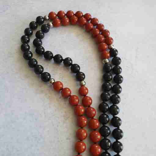 Rote Jaspis-Schungit-Mala (2) – Bild 8