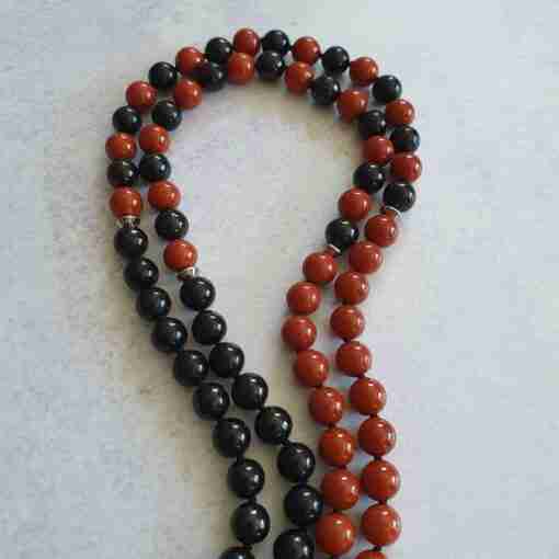 Rote Jaspis-Schungit-Mala (1) – Bild 8