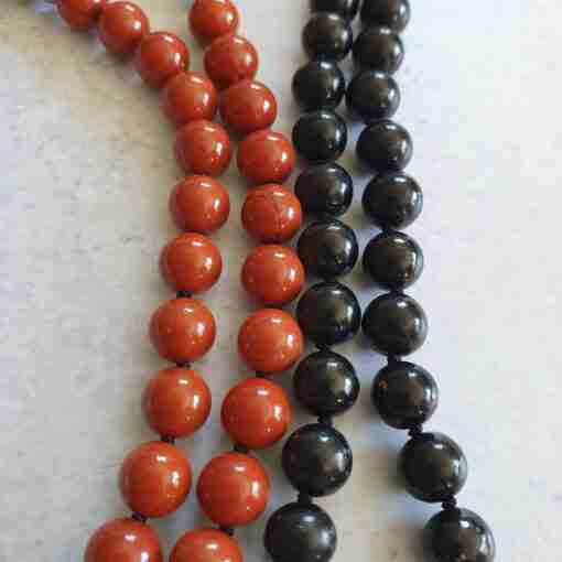 Rote Jaspis-Schungit-Mala (2) – Bild 9