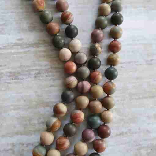 Bunte (polychrome) Jaspis-Mala, matt (2) – Bild 9