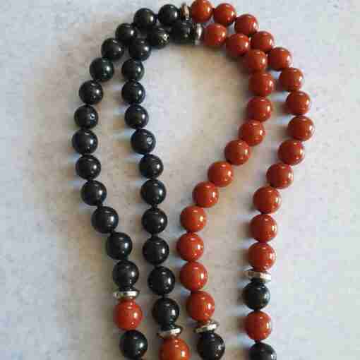 Rote Jaspis-Schungit-Mala (1) – Bild 9
