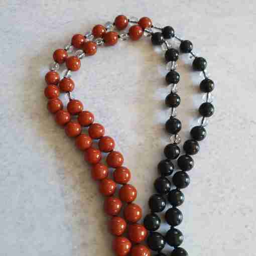 Rote Jaspis-Schungit-Mala (2) – Bild 9