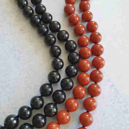 Rote Jaspis-Schungit-Mala (1) – Bild 9