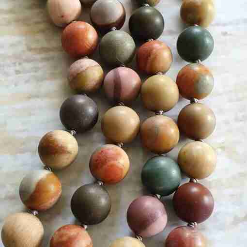 Bunte (polychrome) Jaspis-Mala, matt (2) – Bild 10