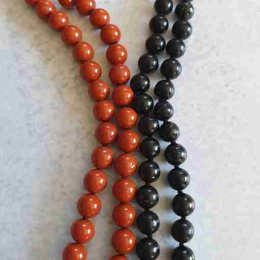 Rote Jaspis-Schungit-Mala (2) – Bild 10
