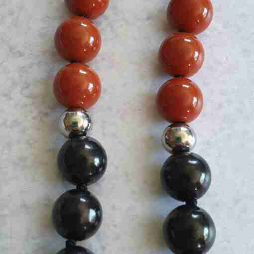Rote Jaspis-Schungit-Mala (2) – Bild 11