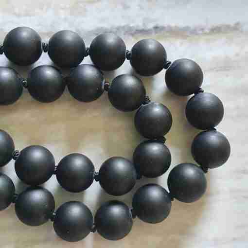 Matte Obsidian-Pyrit-Mala (1) – Bild 11