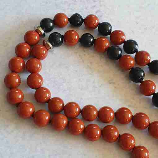 Rote Jaspis-Schungit-Mala (1) – Bild 11